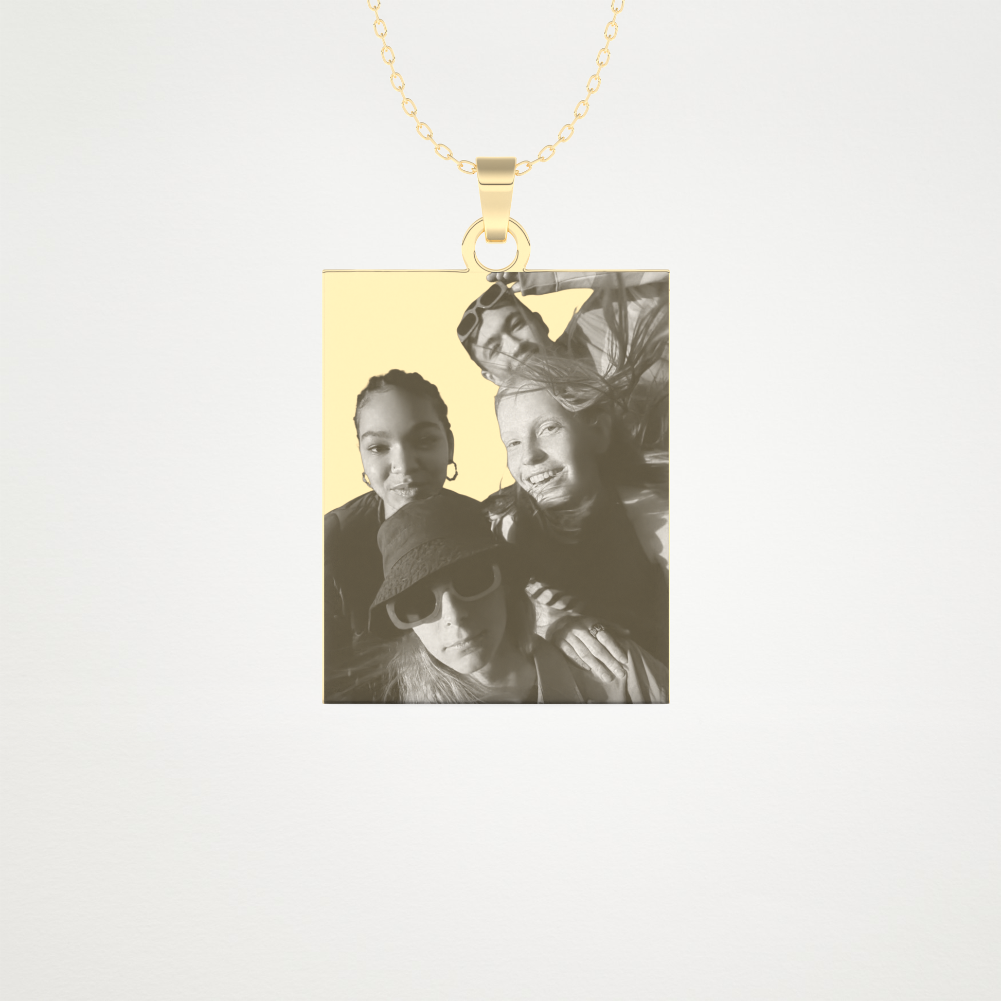 Custom Photo Printed Pendant Necklace – 14K/18K Gold & 925 Silver 6