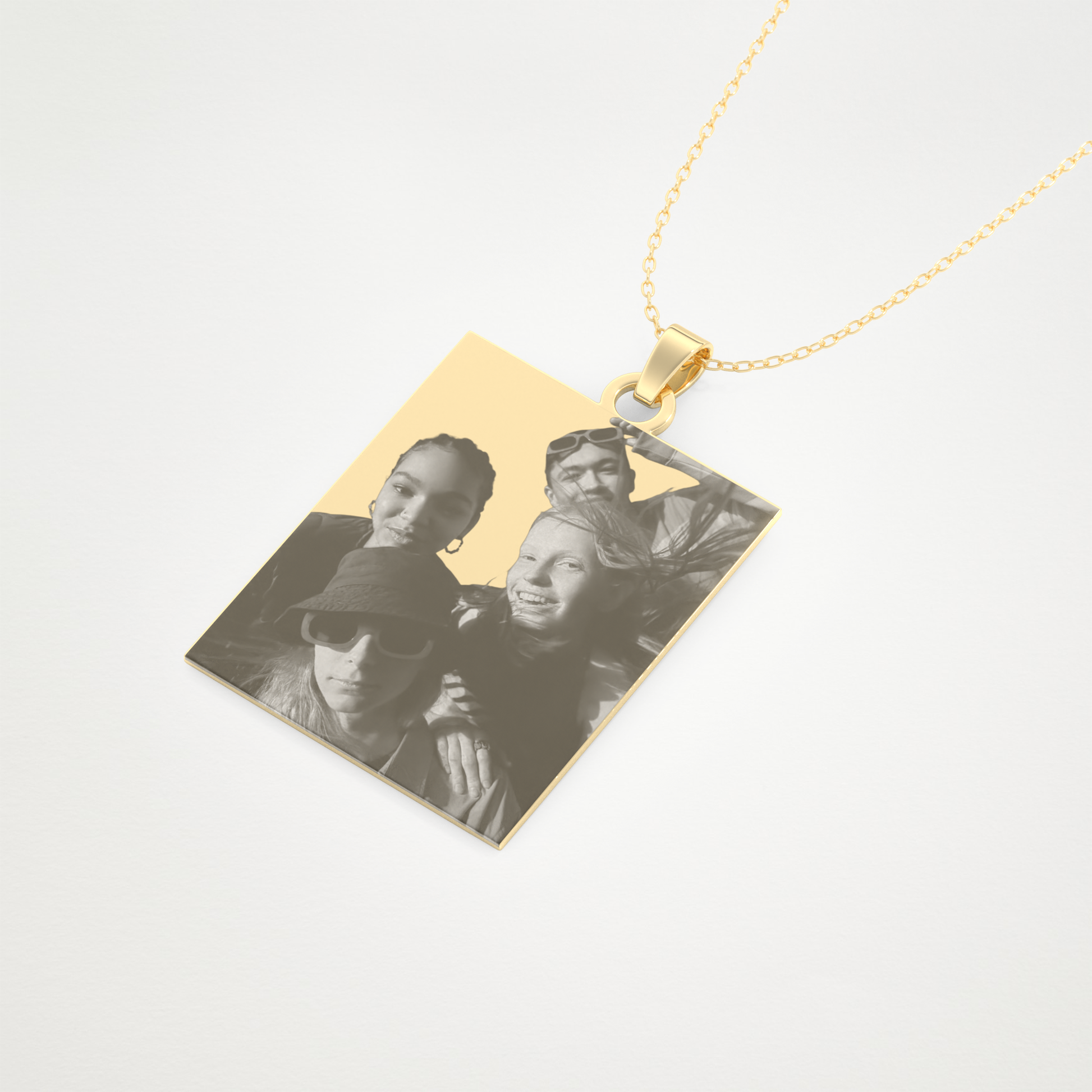 Custom Photo Printed Pendant Necklace – 14K/18K Gold & 925 Silver 10