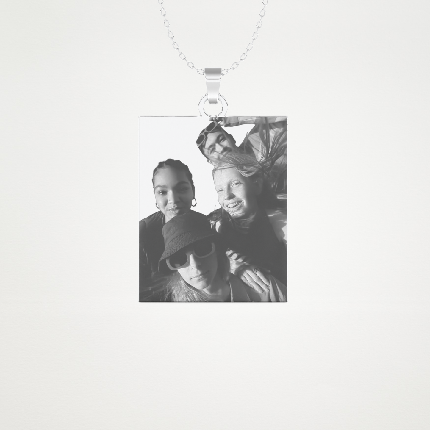 Custom Photo Printed Pendant Necklace – 14K/18K Gold & 925 Silver 1