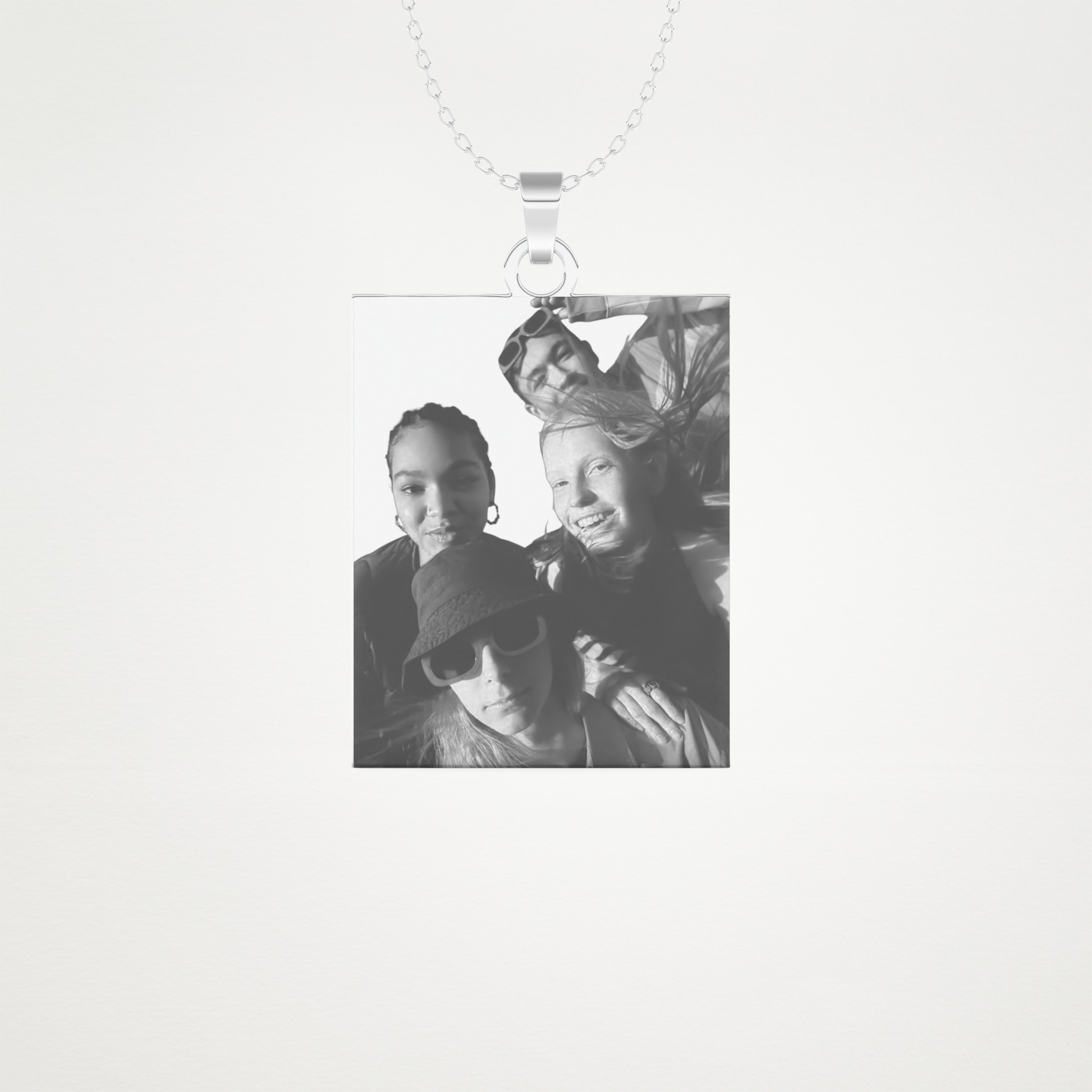 Custom Photo Printed Pendant Necklace – 14K/18K Gold & 925 Silver 1