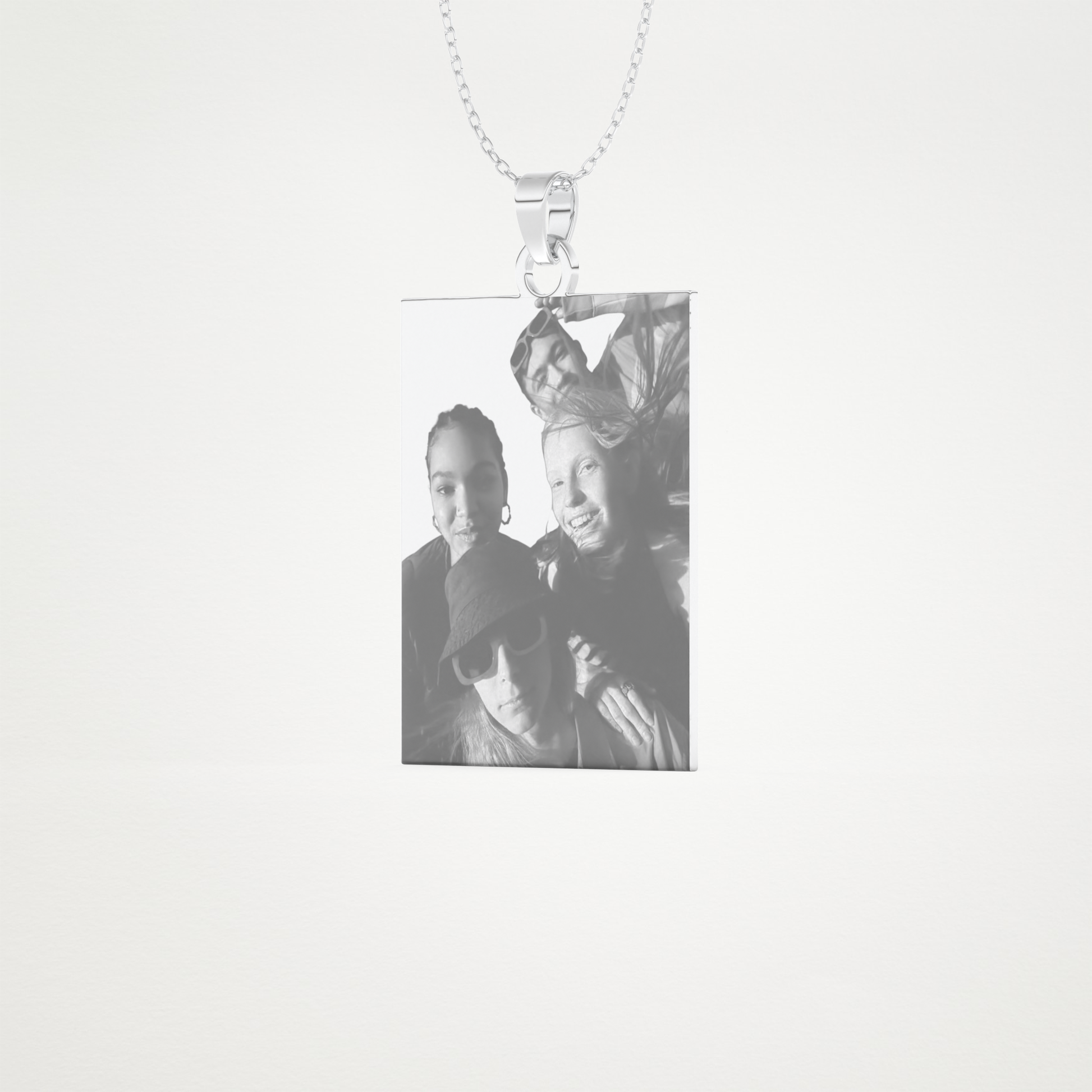 Custom Photo Printed Pendant Necklace – 14K/18K Gold & 925 Silver 2