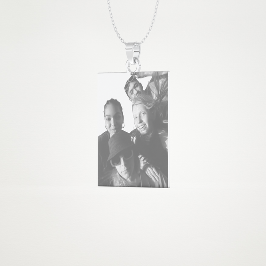 Custom Photo Printed Pendant Necklace – 14K/18K Gold & 925 Silver 2