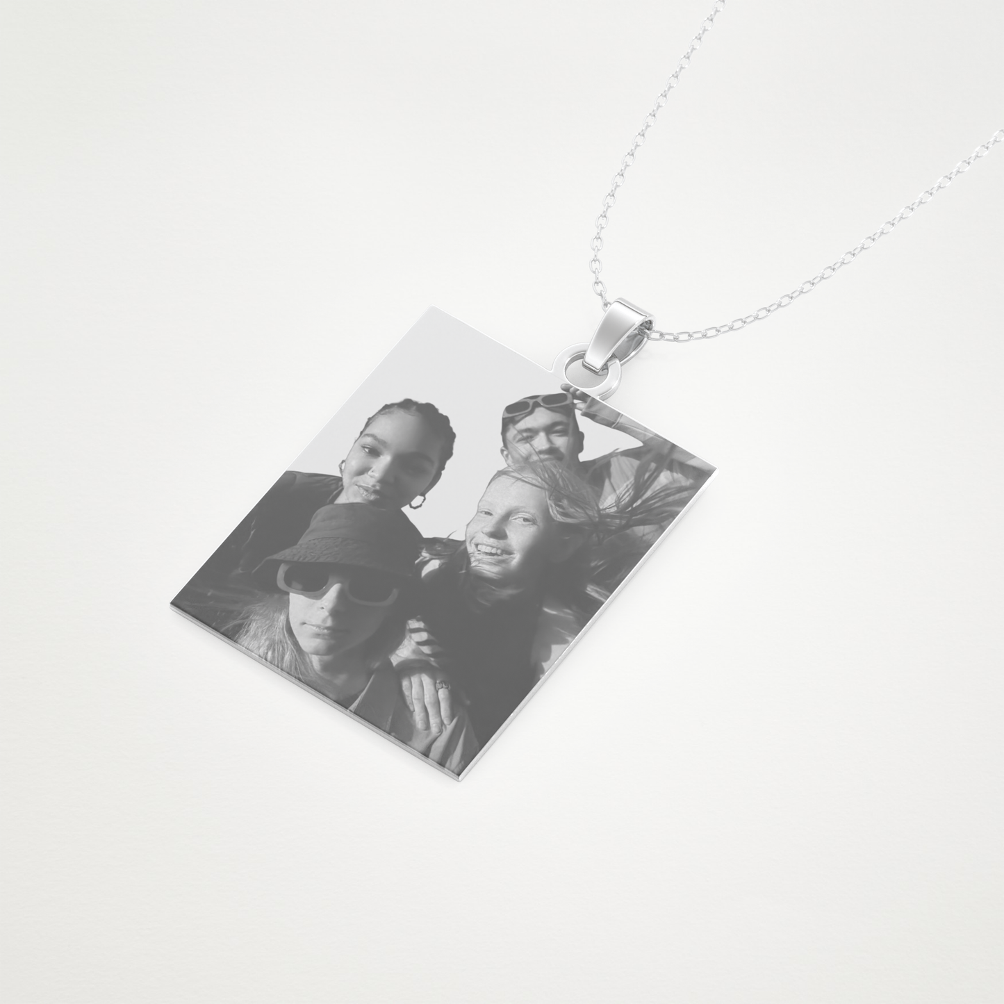 Custom Photo Printed Pendant Necklace – 14K/18K Gold & 925 Silver 5
