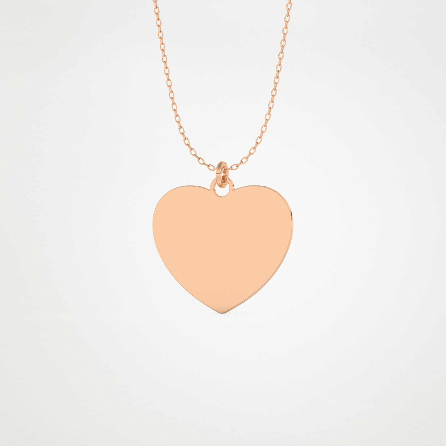 Custom Photo Printed Heart Shaped Pendant Necklace – 14K/18K Gold & 925 Silver 14