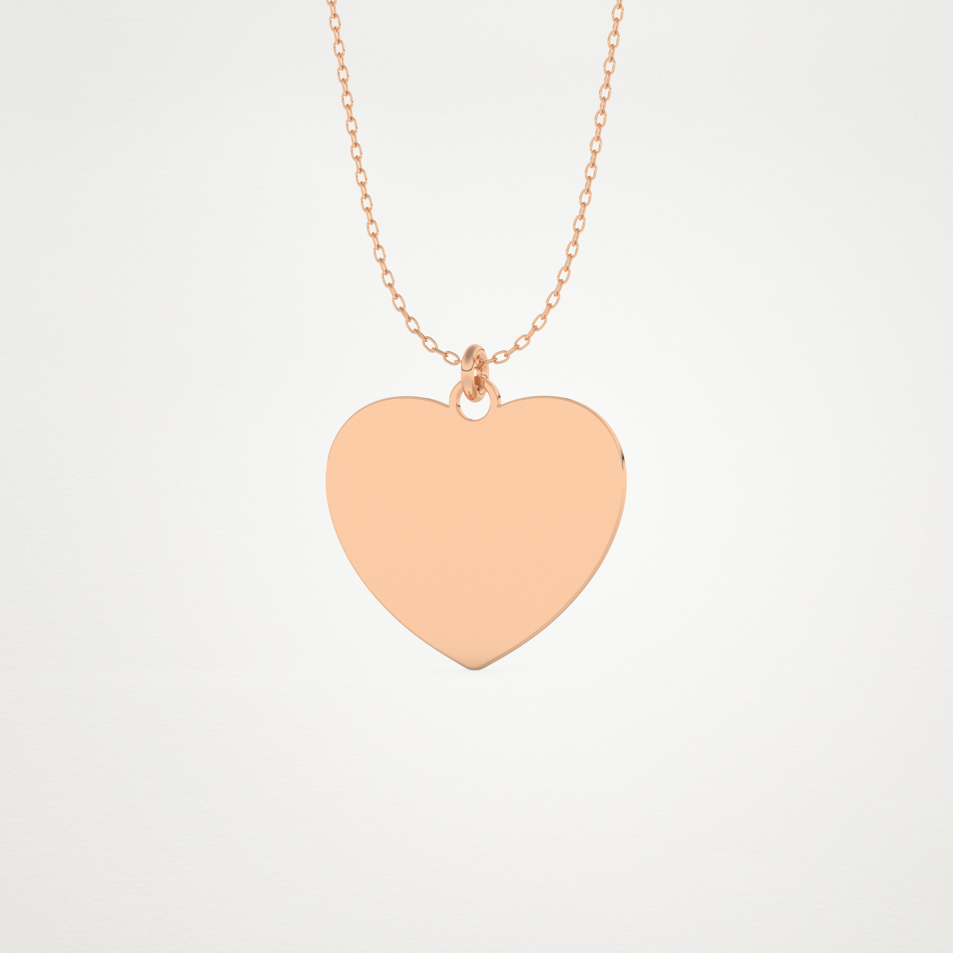 Custom Photo Printed Heart Shaped Pendant Necklace – 14K/18K Gold & 925 Silver 14