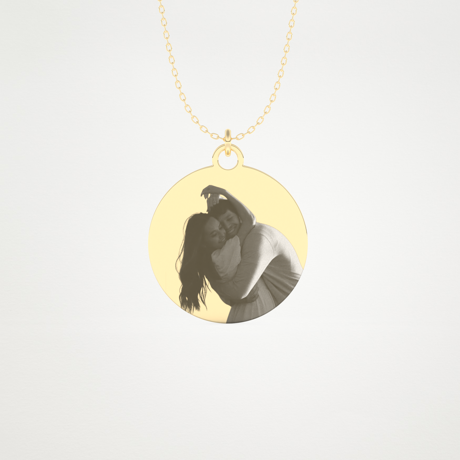 Custom Photo Printed Pendant Necklace – 14K/18K Gold & 925 Silver 6