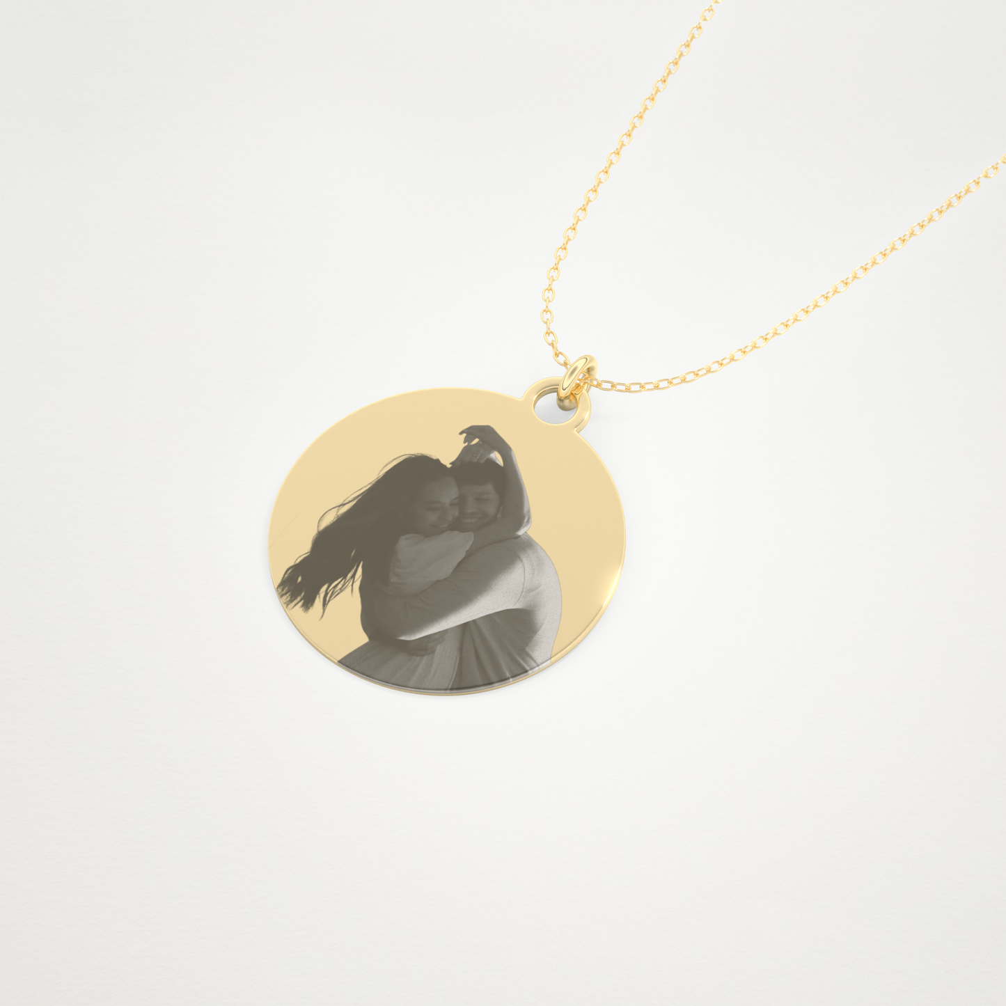Custom Photo Printed Pendant Necklace – 14K/18K Gold & 925 Silver 10