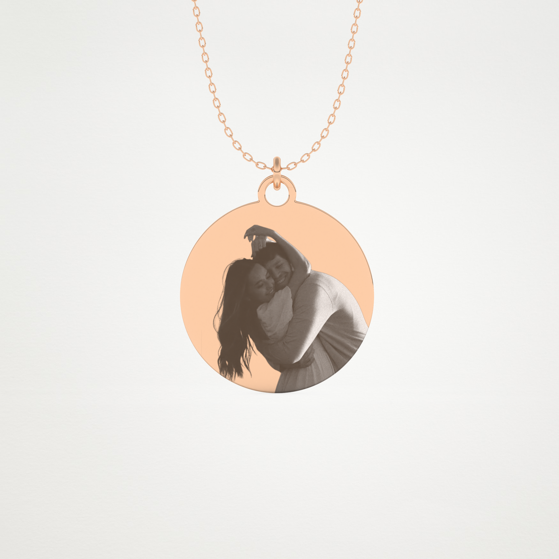 Custom Photo Printed Pendant Necklace – 14K/18K Gold & 925 Silver 11