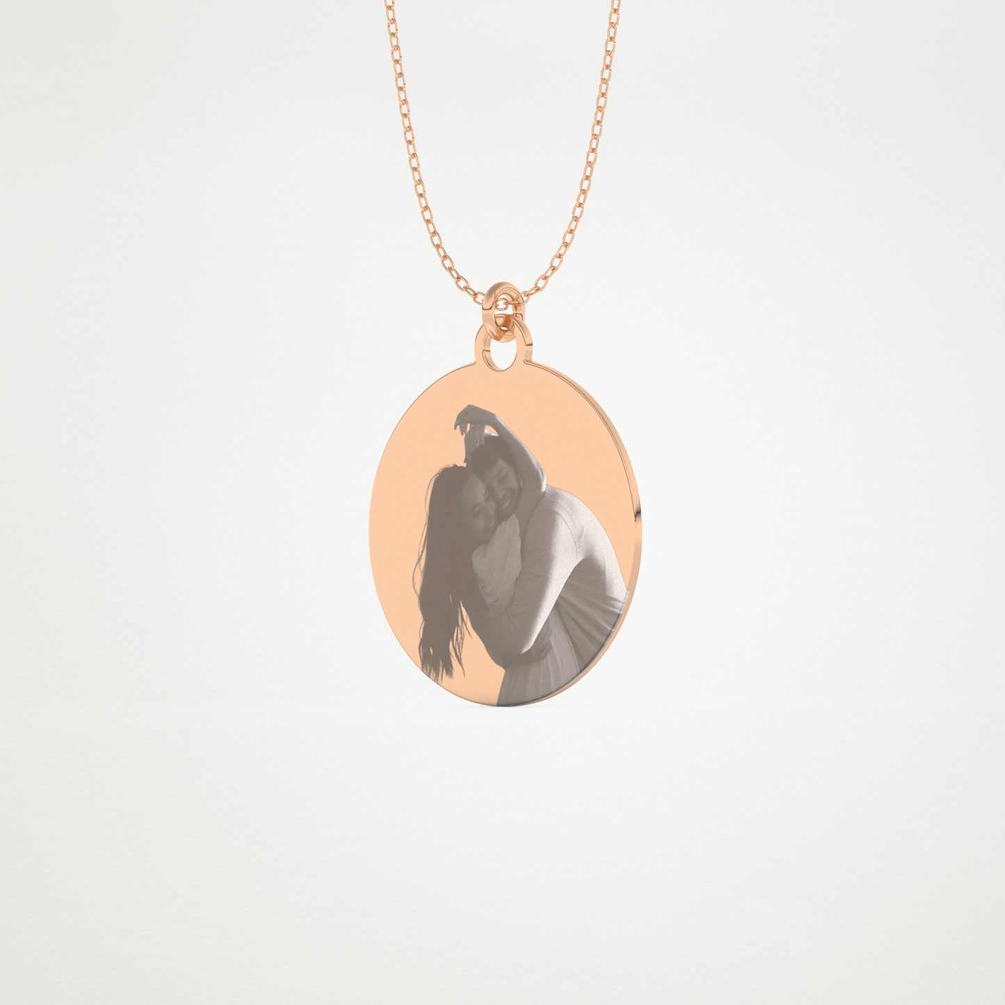 Custom Photo Printed Pendant Necklace – 14K/18K Gold & 925 Silver 12