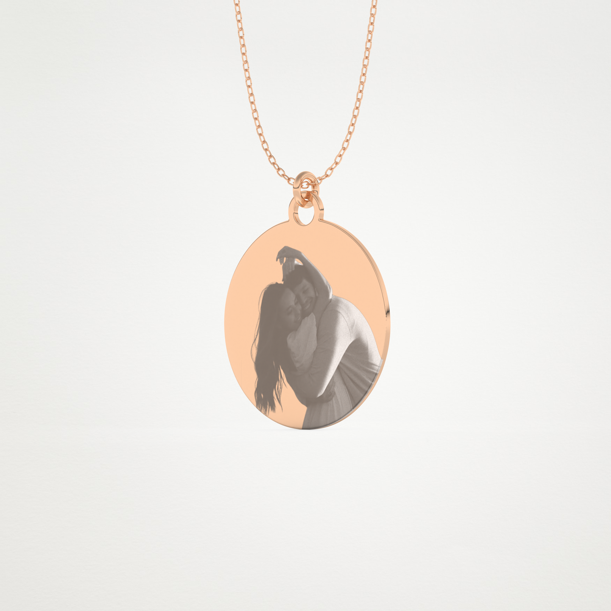 Custom Photo Printed Pendant Necklace – 14K/18K Gold & 925 Silver 12