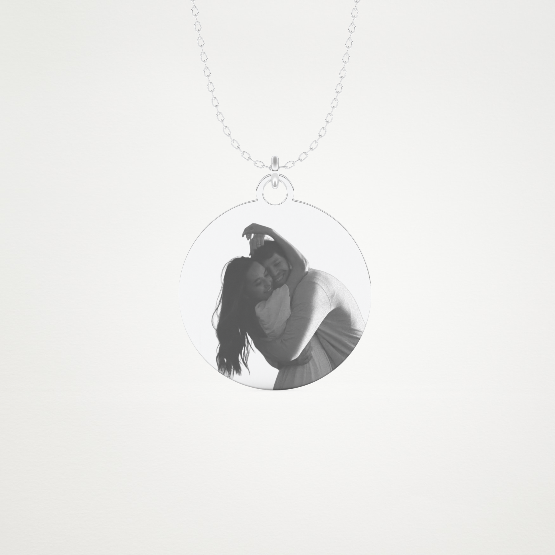 Custom Photo Printed Pendant Necklace – 14K/18K Gold & 925 Silver 1