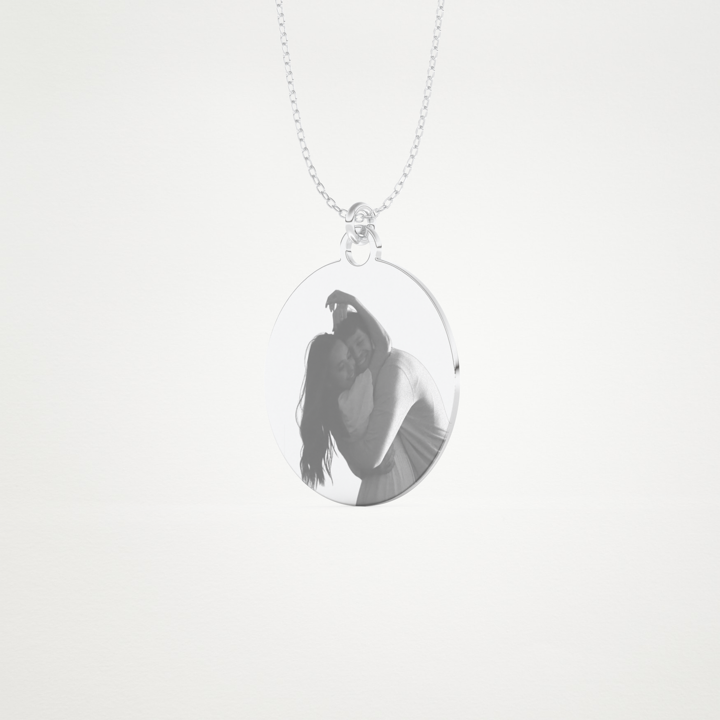 Custom Photo Printed Pendant Necklace – 14K/18K Gold & 925 Silver 2
