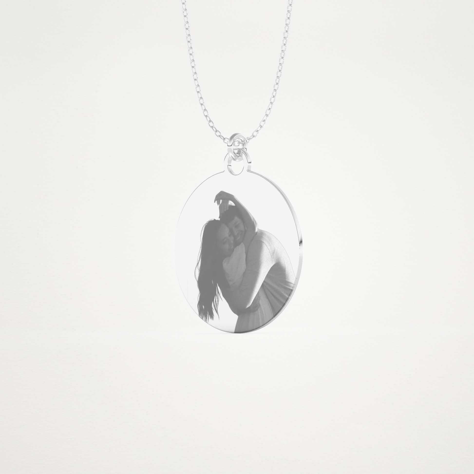 Custom Photo Printed Pendant Necklace – 14K/18K Gold & 925 Silver 2