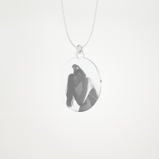 Custom Photo Printed Pendant Necklace – 14K/18K Gold & 925 Silver 2