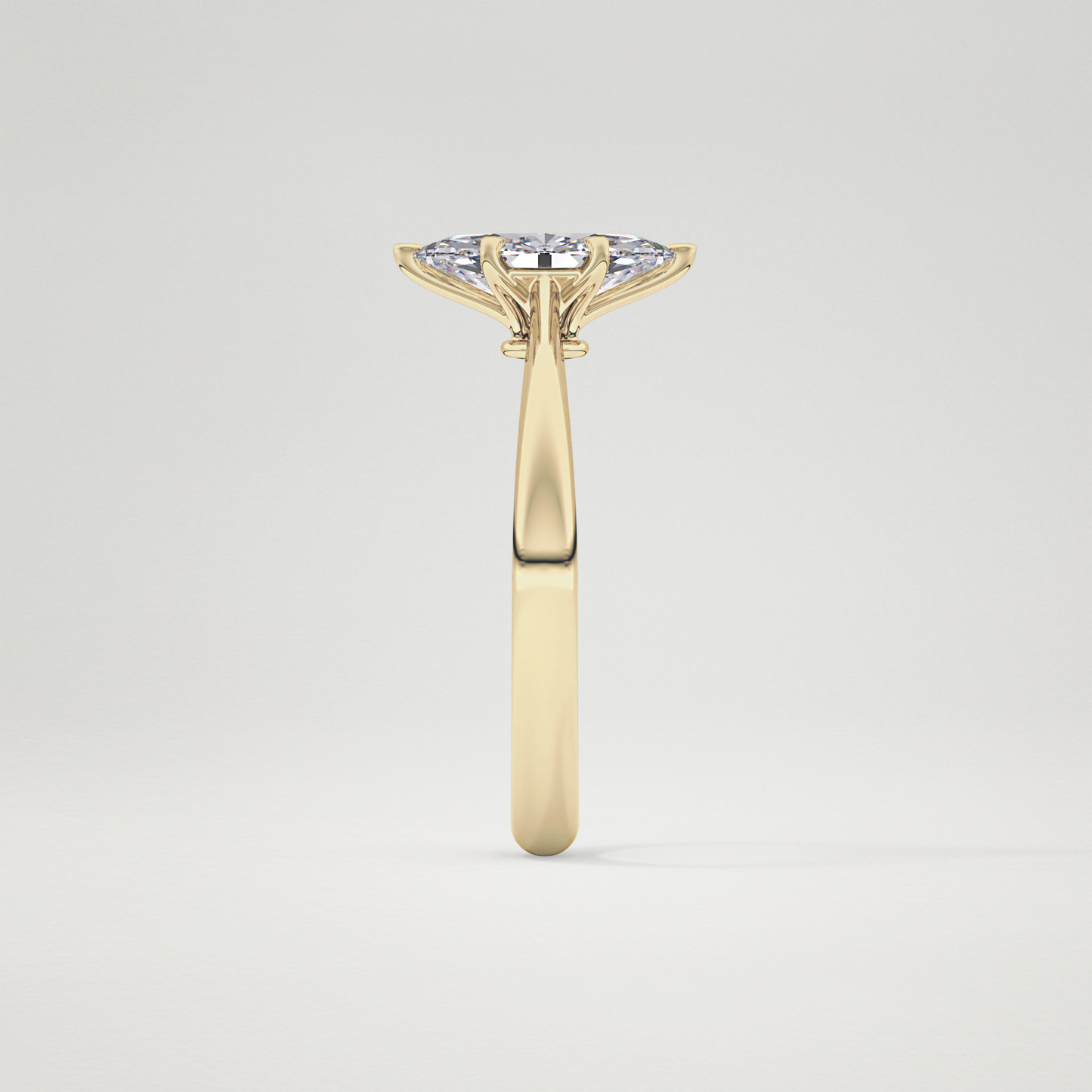 Marquise Cut Moissanite Cathedral Solitaire Engagement Ring – 0.82 CT Lab-Created Brilliance in 10K/14K/18K Gold