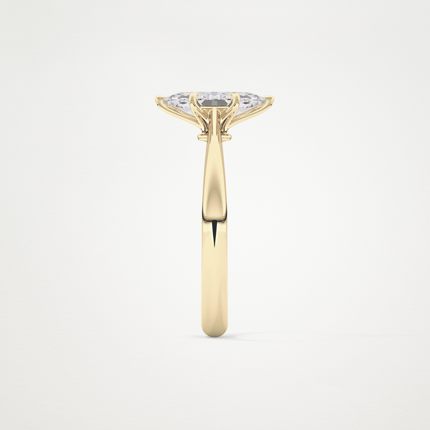Marquise Cut Moissanite Cathedral Solitaire Engagement Ring – 0.82 CT Lab-Created Brilliance in 10K/14K/18K Gold
