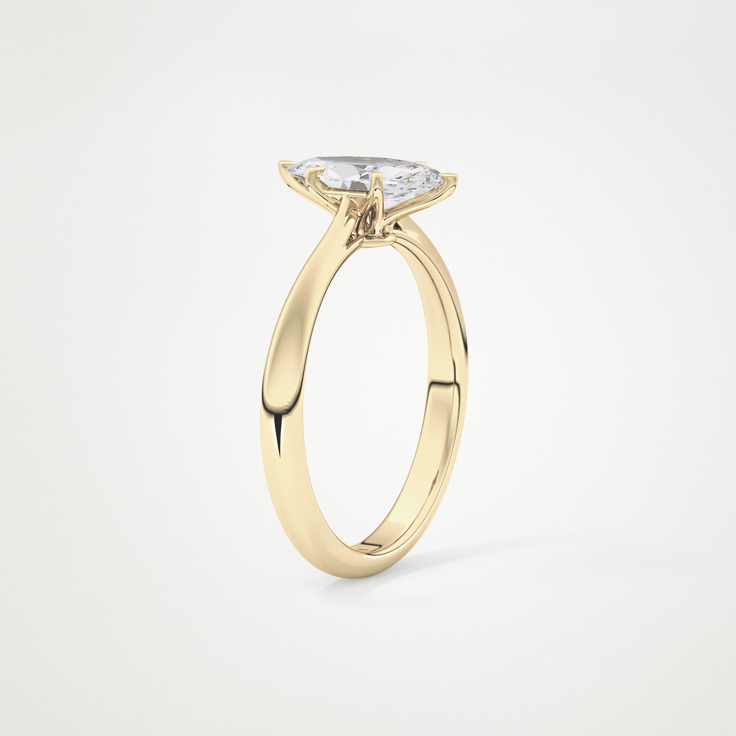 Marquise Cut Moissanite Cathedral Solitaire Engagement Ring – 0.82 CT Lab-Created Brilliance in 10K/14K/18K Gold
