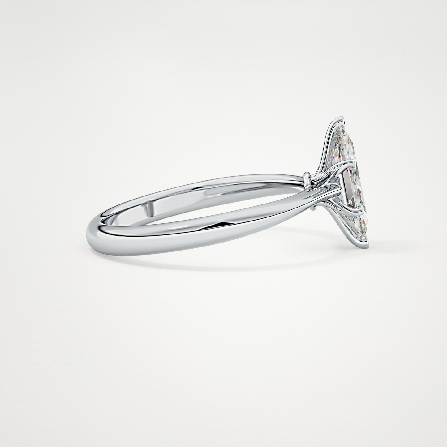 Marquise Cut Moissanite Cathedral Solitaire Engagement Ring – 0.82 CT Lab-Created Brilliance in 10K/14K/18K Gold