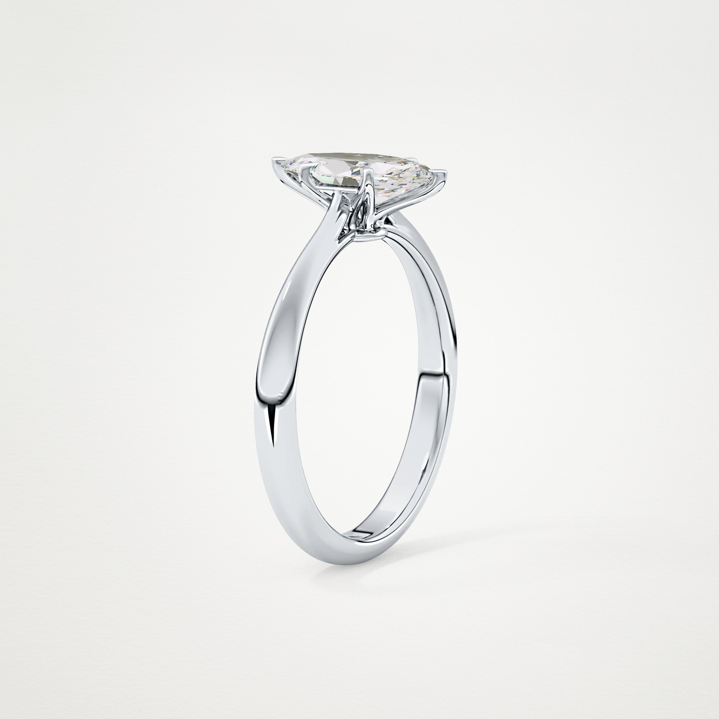 Marquise Cut Moissanite Cathedral Solitaire Engagement Ring – 0.82 CT Lab-Created Brilliance in 10K/14K/18K Gold
