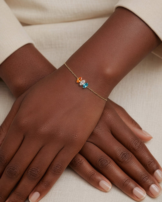 Oval Multi-Stone Birthstone Bracelet