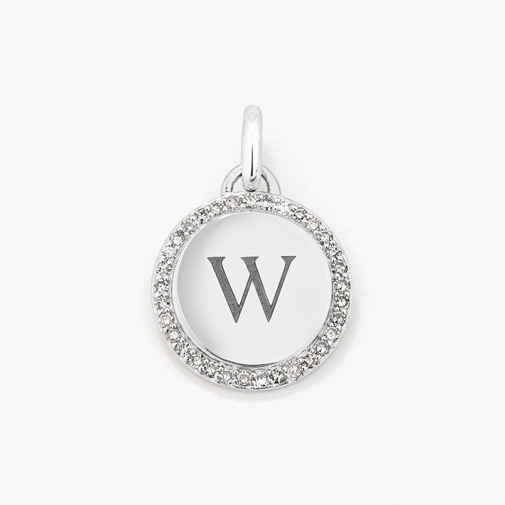 0.11 TCW Round Shaped Engravable Moissanite Necklace