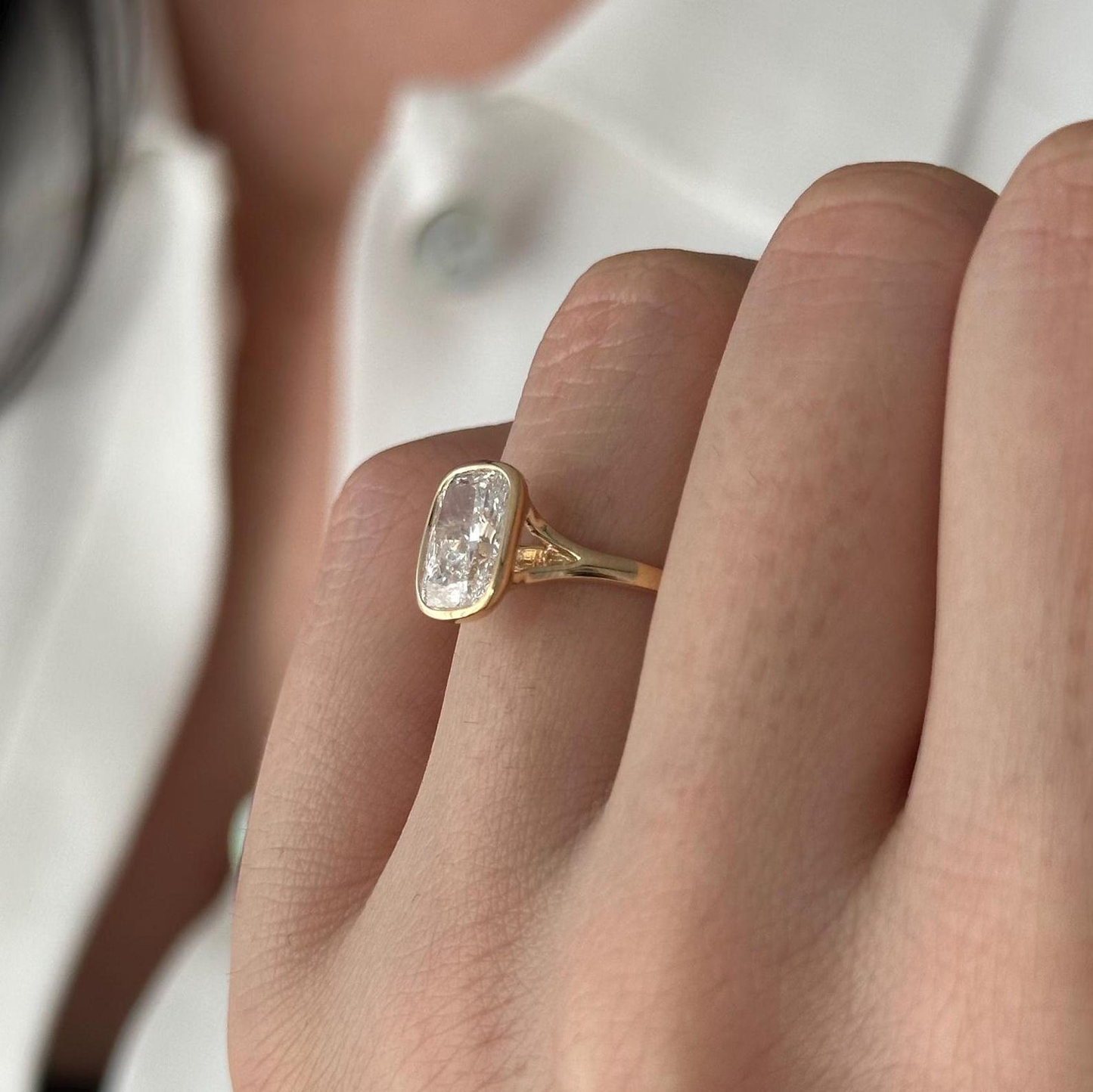 Round Halo, Pave & Split Shank Engagement Ring – 1.93 CT Lab Grown Diamond