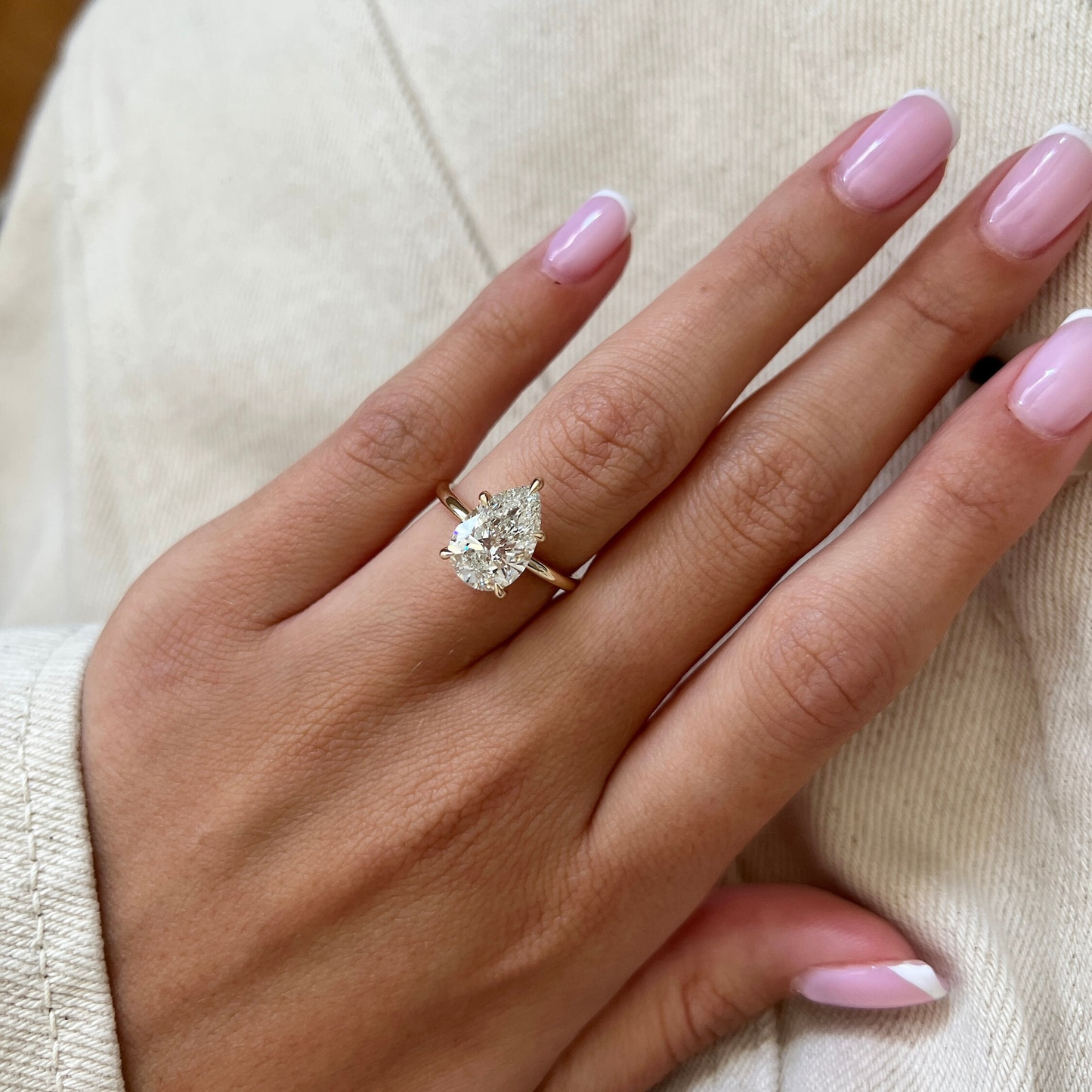 Round Halo, Pave & Split Shank Engagement Ring – 1.93 CT Lab Grown Diamond