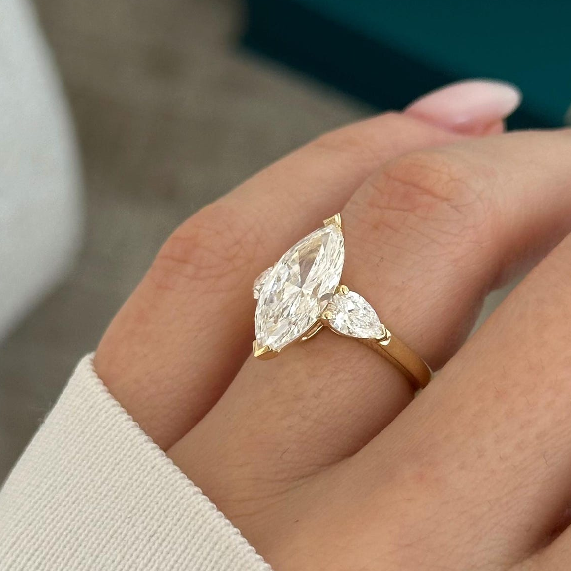 Round Halo, Pave & Split Shank Engagement Ring – 1.93 CT Lab Grown Diamond