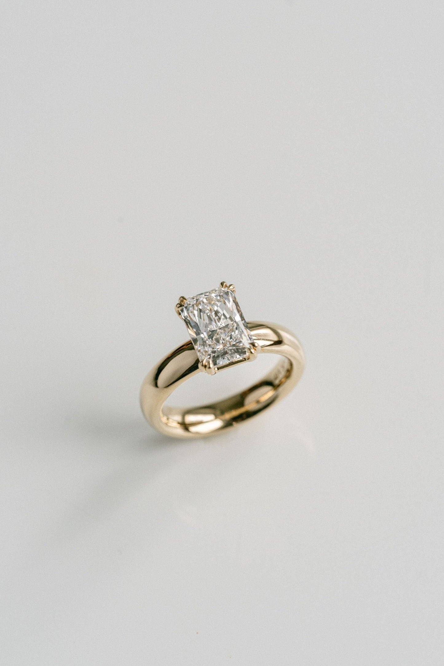 Marquise Shaped Three Stone Lab Grown Diamond Engagement Ring