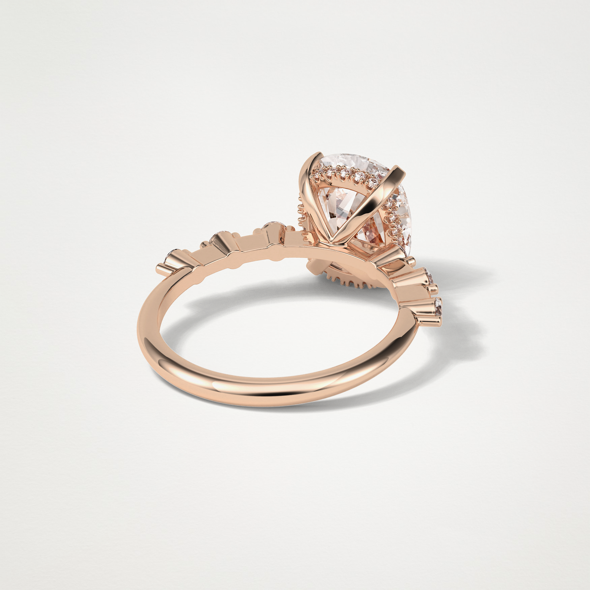 Cushion Dainty & Hidden Halo Moissanite Engagement Ring – 4 CT Lab-Created Brilliance in 10K/14K/18K Gold