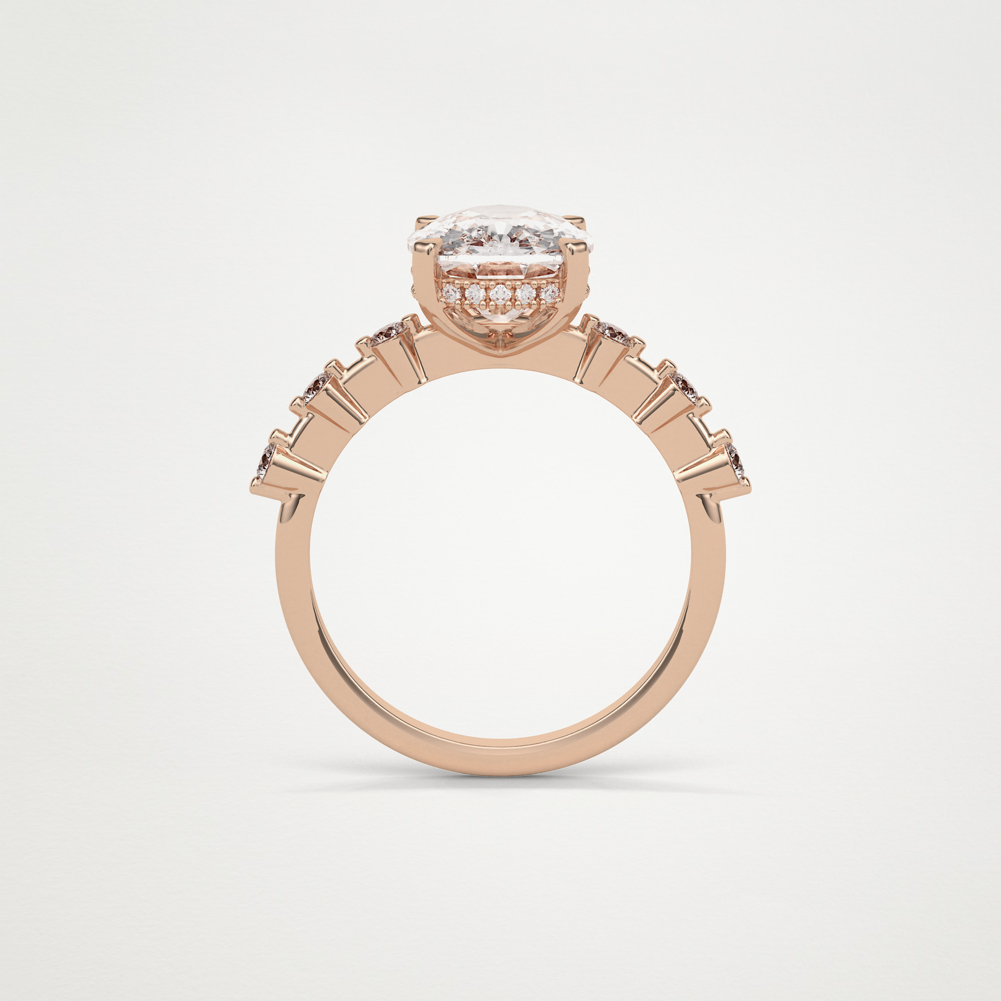 Cushion Dainty & Hidden Halo Moissanite Engagement Ring – 4 CT Lab-Created Brilliance in 10K/14K/18K Gold