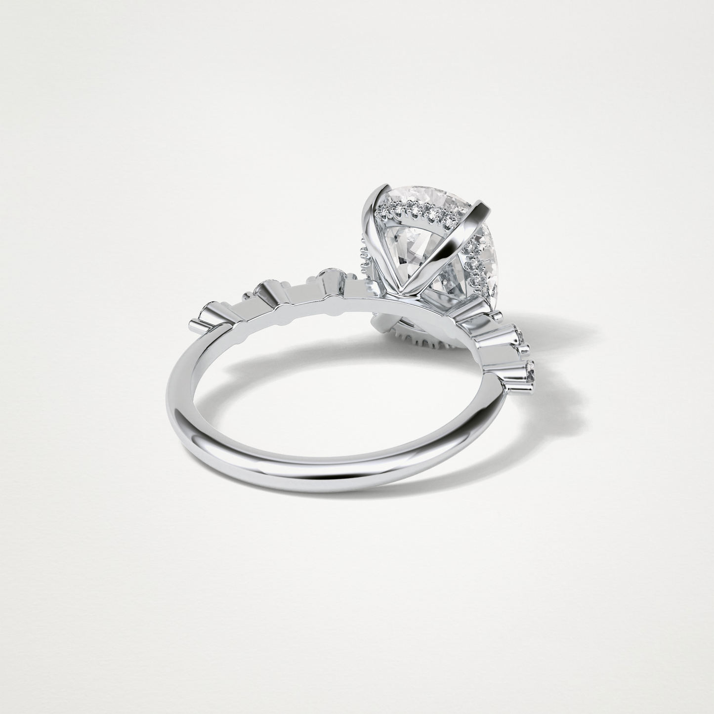 Cushion Dainty & Hidden Halo Moissanite Engagement Ring – 4 CT Lab-Created Brilliance in 10K/14K/18K Gold
