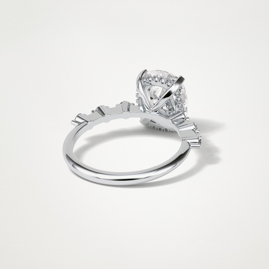 Cushion Dainty & Hidden Halo Moissanite Engagement Ring – 4 CT Lab-Created Brilliance in 10K/14K/18K Gold