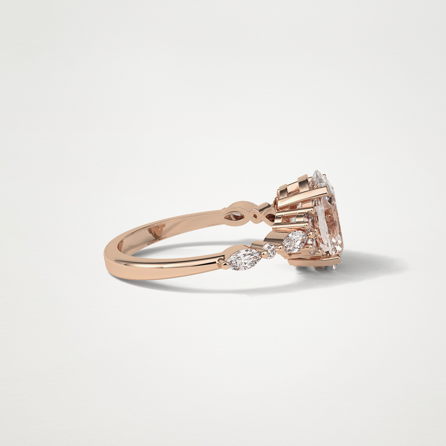 Oval Cluster & Pave Moissanite Engagement Ring – 2.1 CT Lab-Created Brilliance in 10K/14K/18K Gold