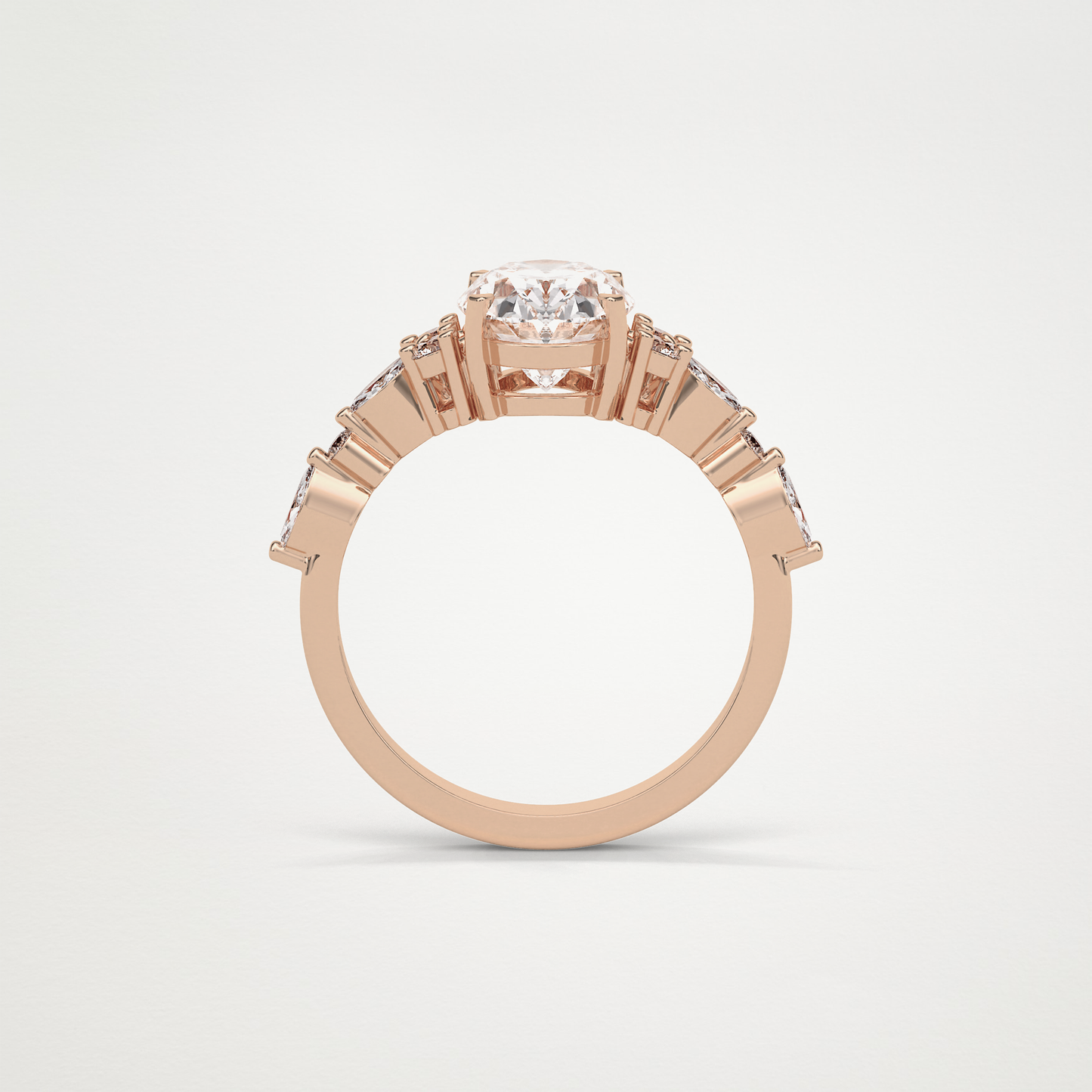 Oval Cluster & Pave Moissanite Engagement Ring – 2.1 CT Lab-Created Brilliance in 10K/14K/18K Gold