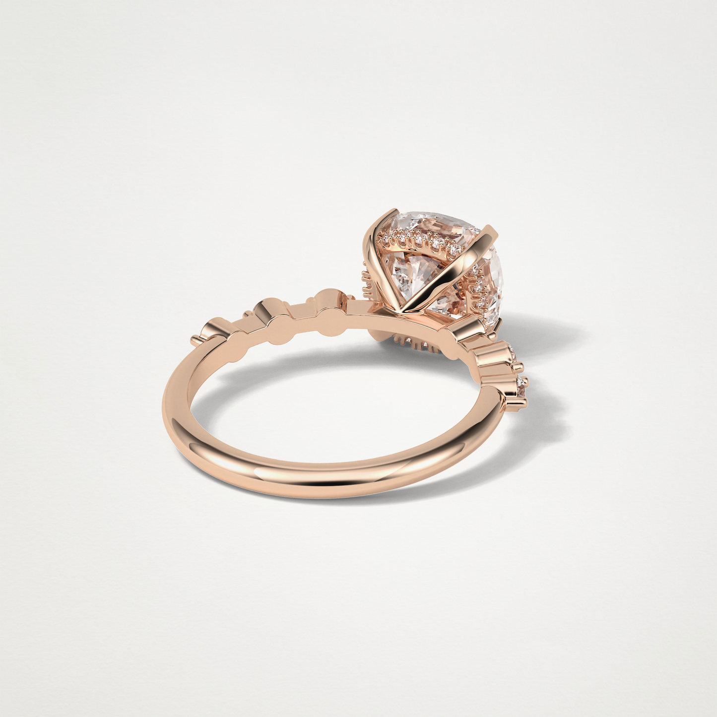 Cushion Dainty & Hidden Halo Moissanite Engagement Ring – 2.15 CT Lab-Created Brilliance in 10K/14K/18K Gold