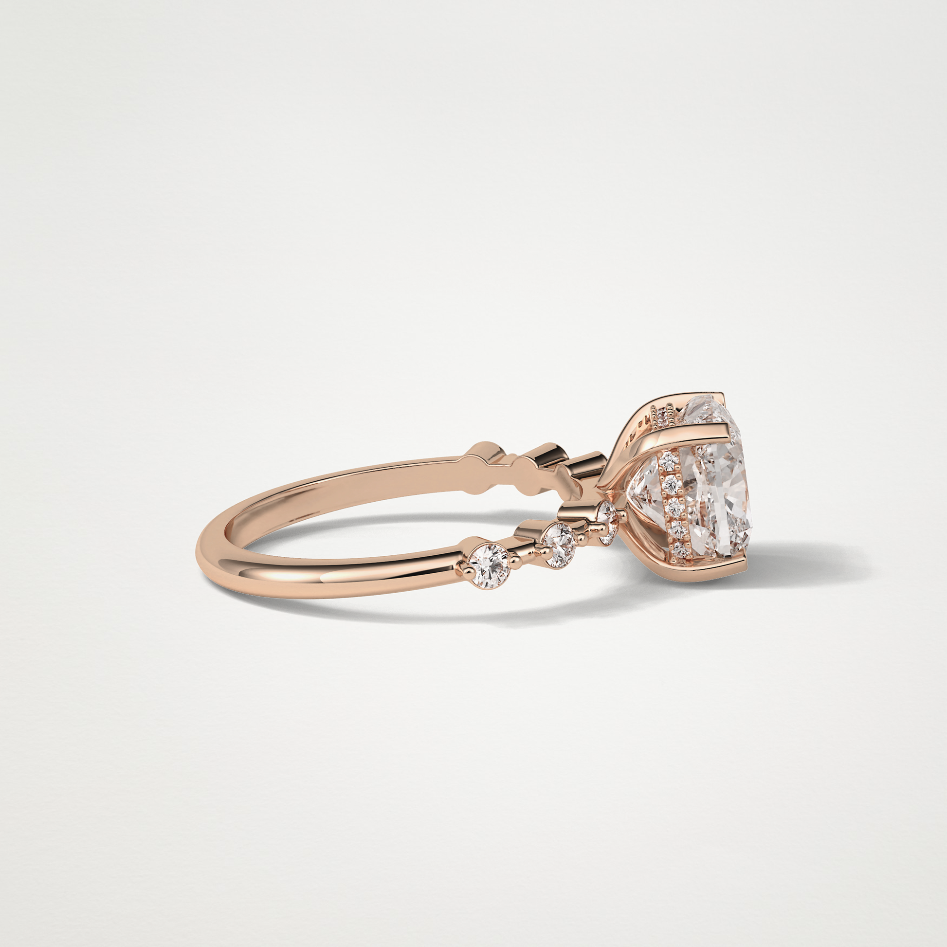 Cushion Dainty & Hidden Halo Moissanite Engagement Ring – 2.15 CT Lab-Created Brilliance in 10K/14K/18K Gold