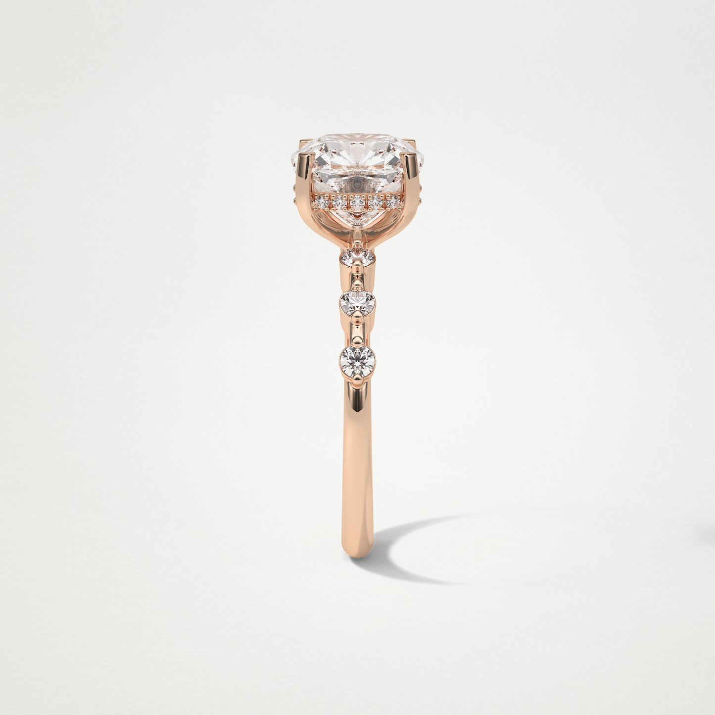 Cushion Dainty & Hidden Halo Moissanite Engagement Ring – 2.15 CT Lab-Created Brilliance in 10K/14K/18K Gold