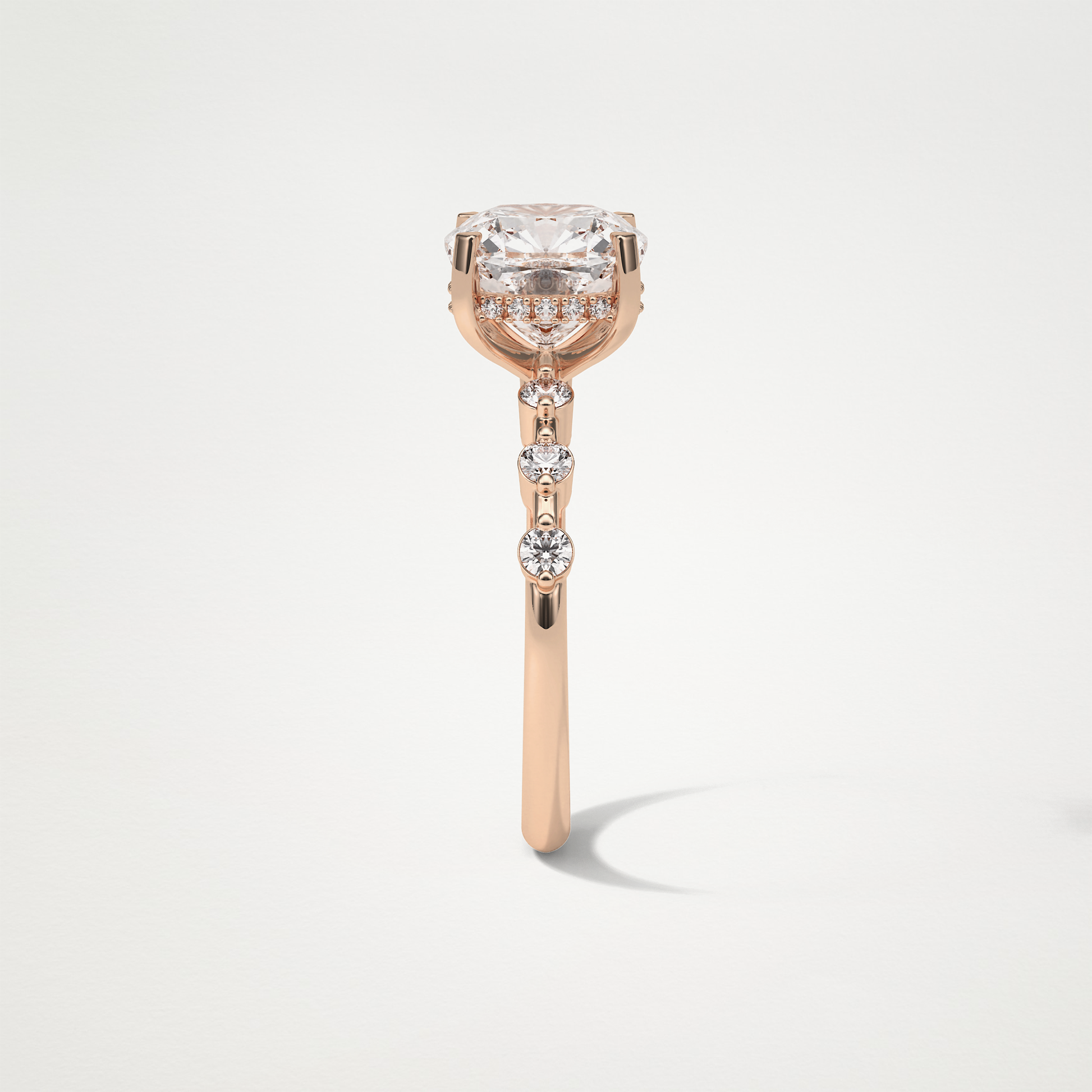 Cushion Dainty & Hidden Halo Moissanite Engagement Ring – 2.15 CT Lab-Created Brilliance in 10K/14K/18K Gold