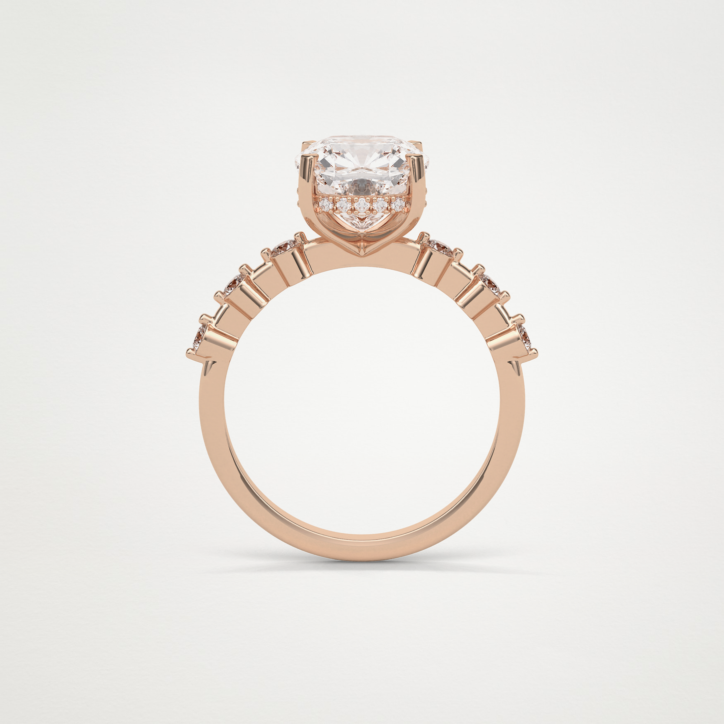 Cushion Dainty & Hidden Halo Moissanite Engagement Ring – 2.15 CT Lab-Created Brilliance in 10K/14K/18K Gold