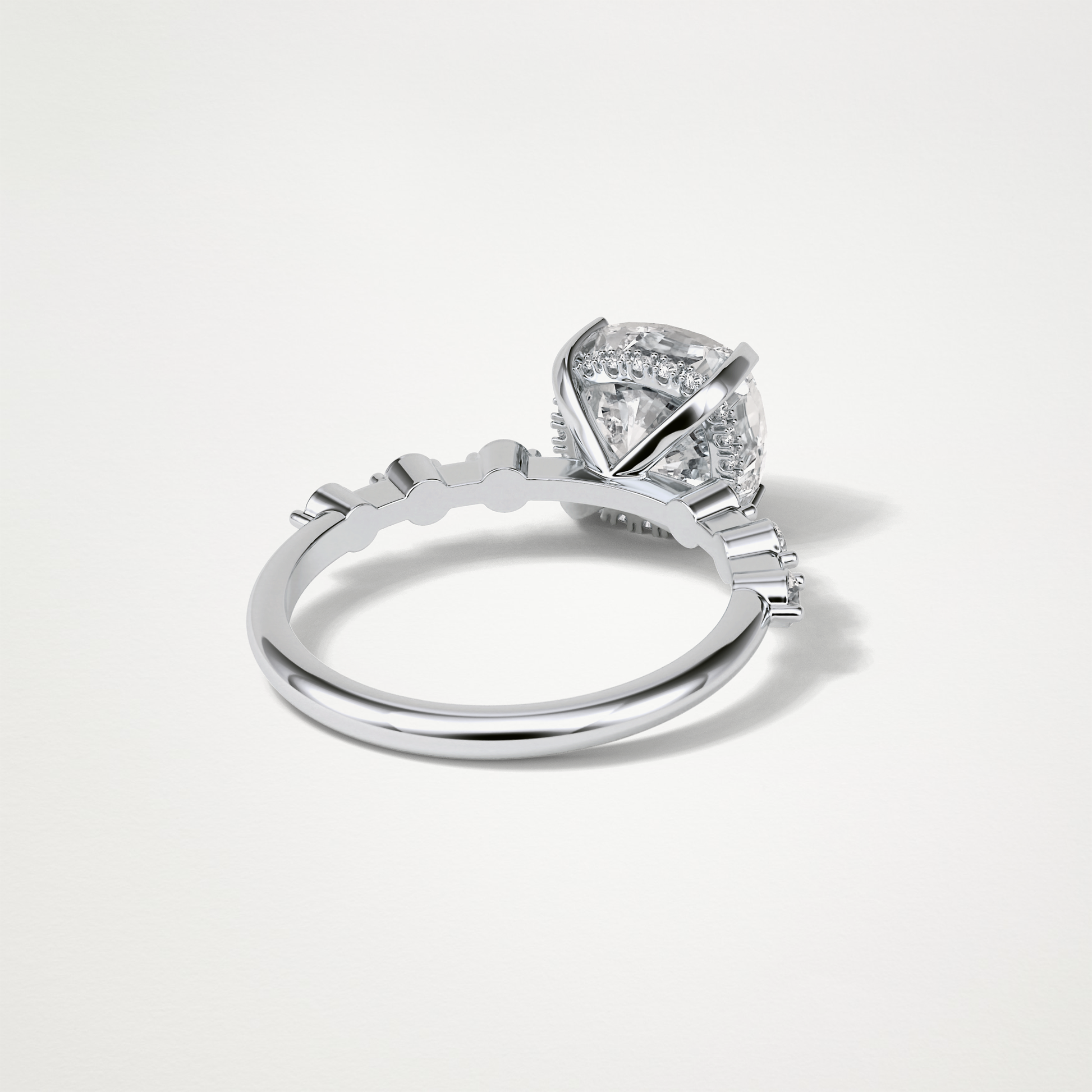 Cushion Dainty & Hidden Halo Moissanite Engagement Ring – 2.15 CT Lab-Created Brilliance in 10K/14K/18K Gold