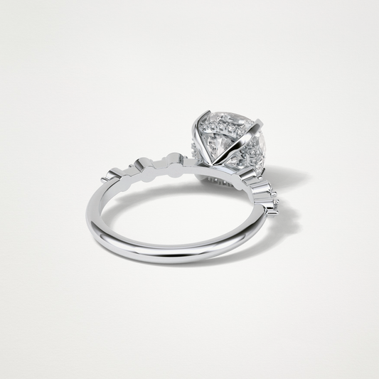 Cushion Dainty & Hidden Halo Moissanite Engagement Ring – 2.15 CT Lab-Created Brilliance in 10K/14K/18K Gold