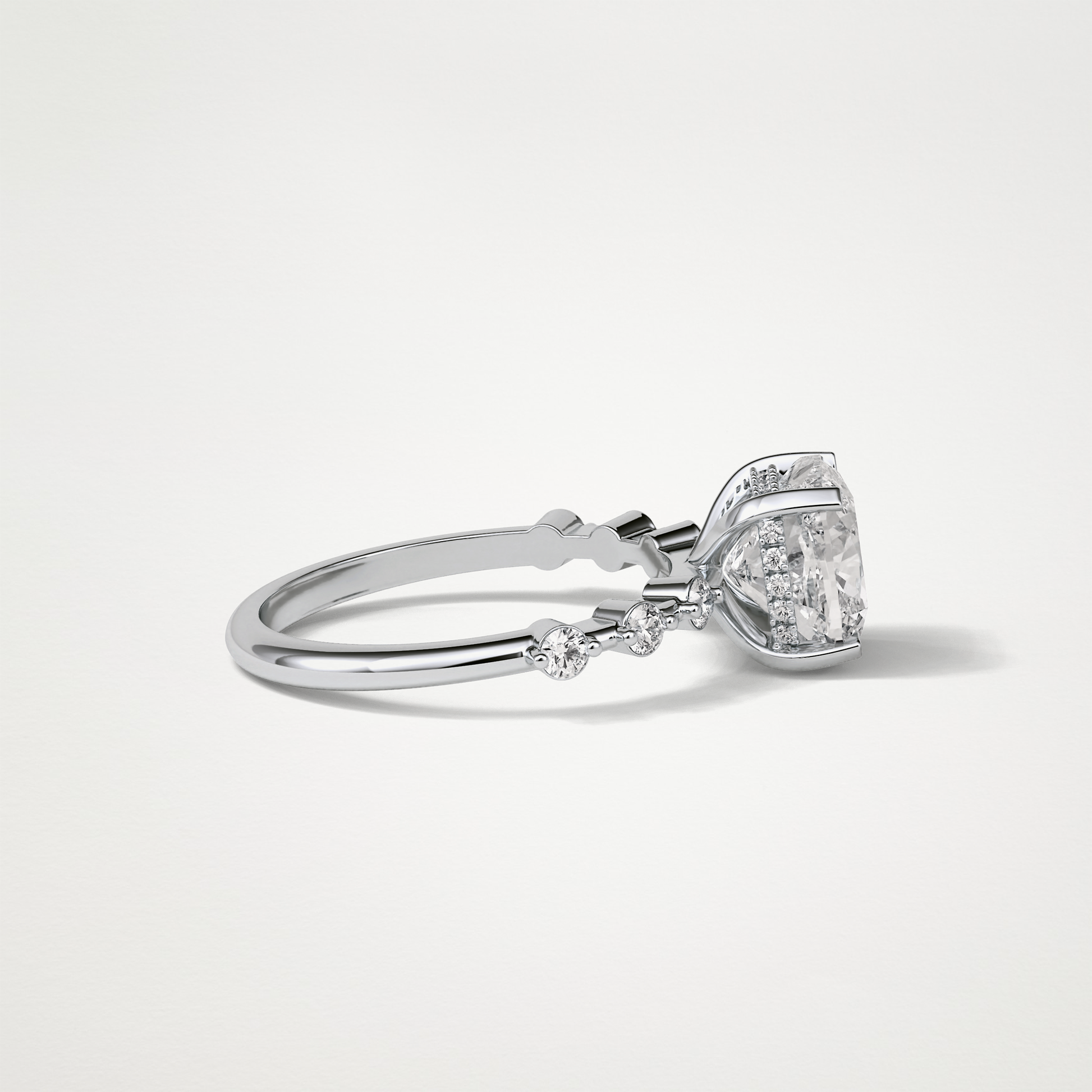 Cushion Dainty & Hidden Halo Moissanite Engagement Ring – 2.15 CT Lab-Created Brilliance in 10K/14K/18K Gold