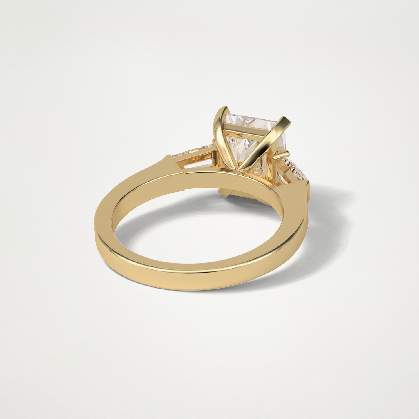 Radiant Three Stones Moissanite Engagement Ring – 2.3 CT Lab-Created Brilliance in 10K/14K/18K Gold 9