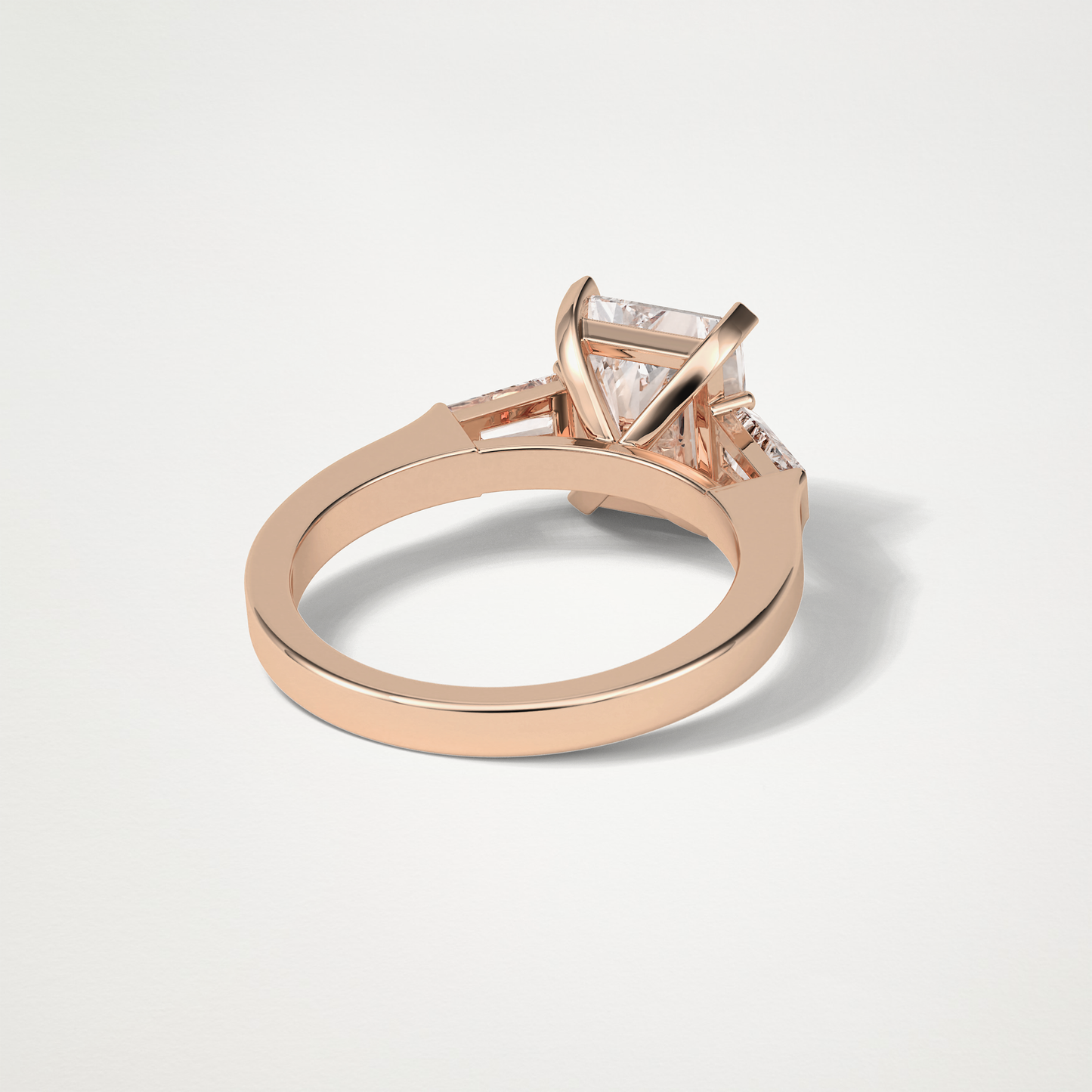 Radiant Three Stones Moissanite Engagement Ring – 2.3 CT Lab-Created Brilliance in 10K/14K/18K Gold 16