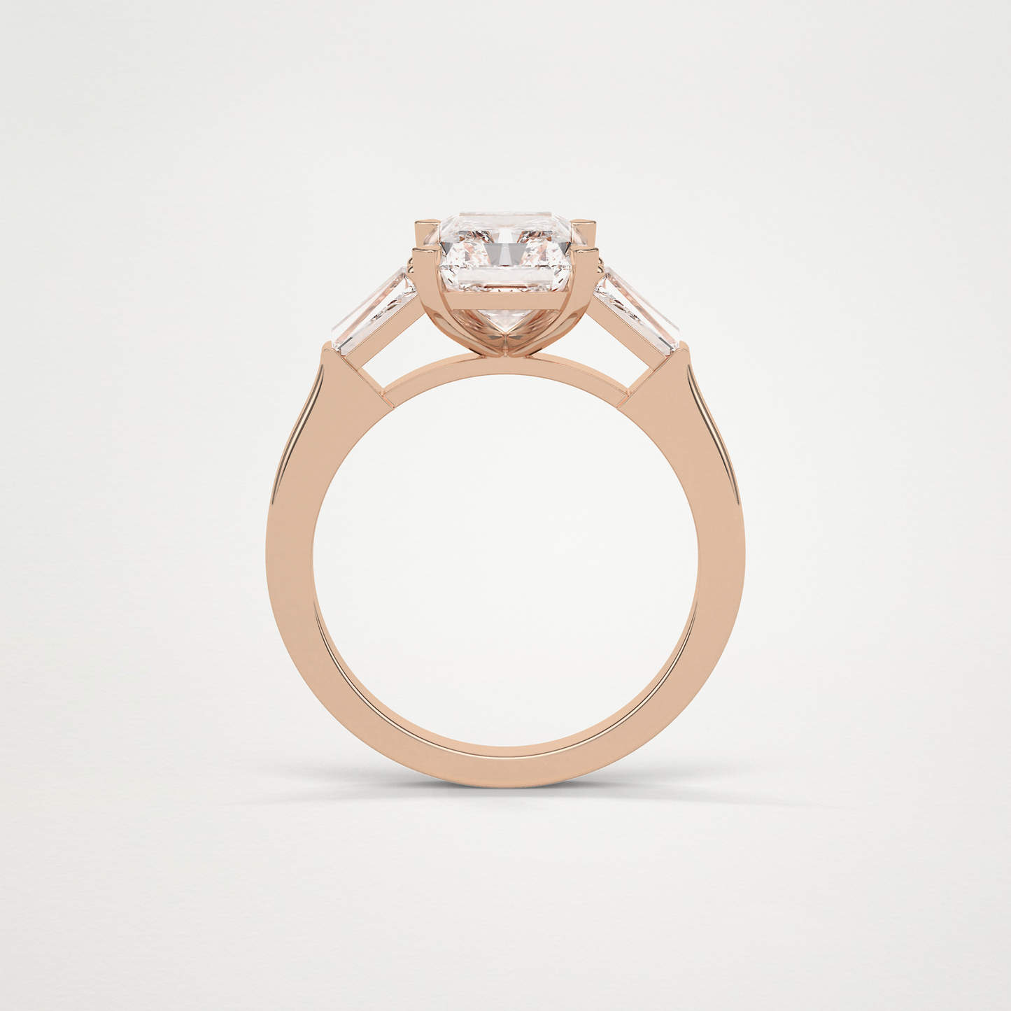 Radiant Three Stones Moissanite Engagement Ring – 2.3 CT Lab-Created Brilliance in 10K/14K/18K Gold 21
