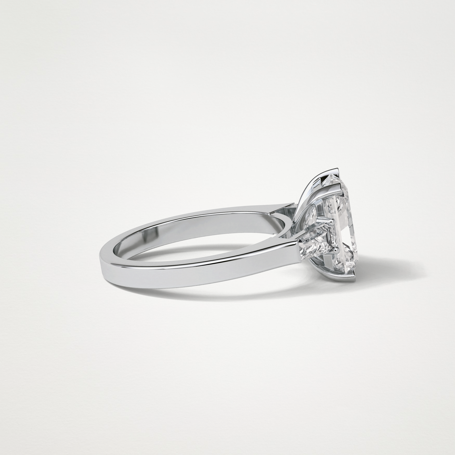 Radiant Three Stones Moissanite Engagement Ring – 2.3 CT Lab-Created Brilliance in 10K/14K/18K Gold 3