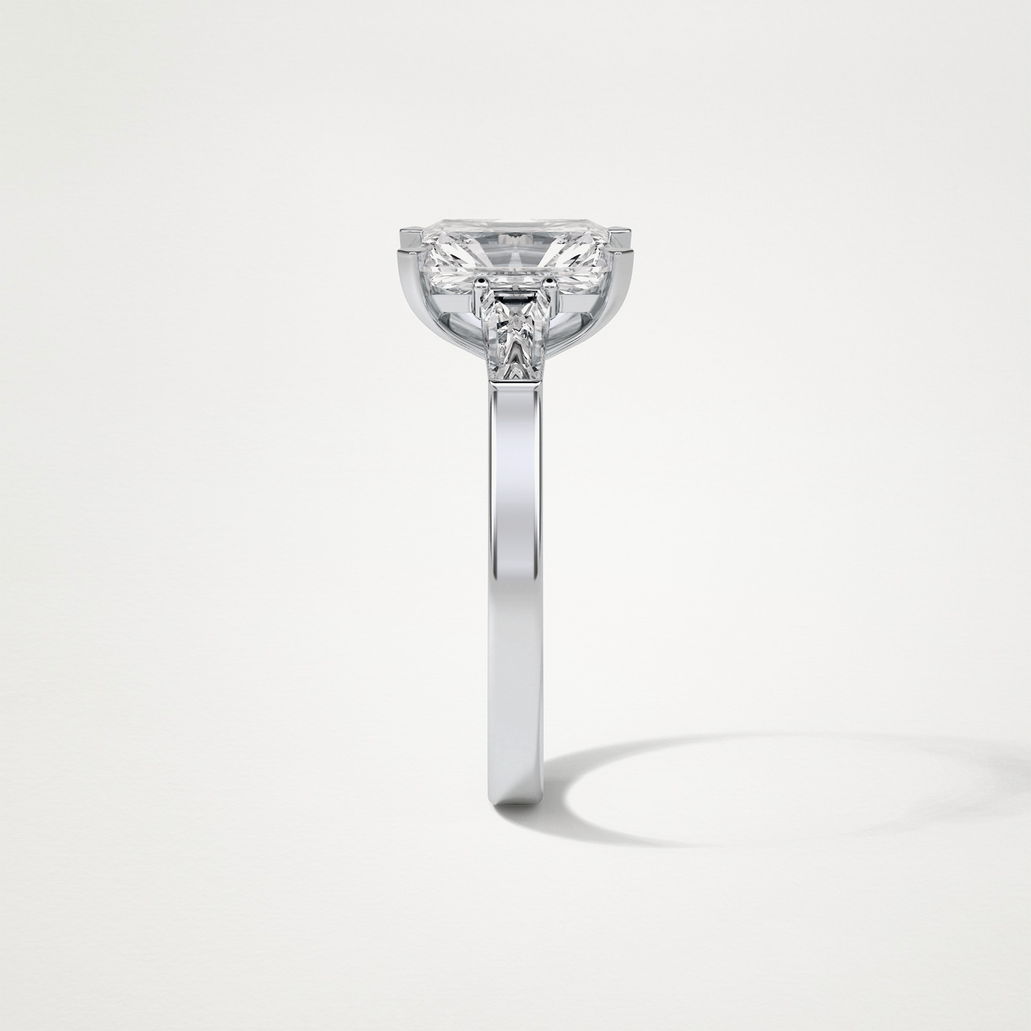 Radiant Three Stones Moissanite Engagement Ring – 2.3 CT Lab-Created Brilliance in 10K/14K/18K Gold 4