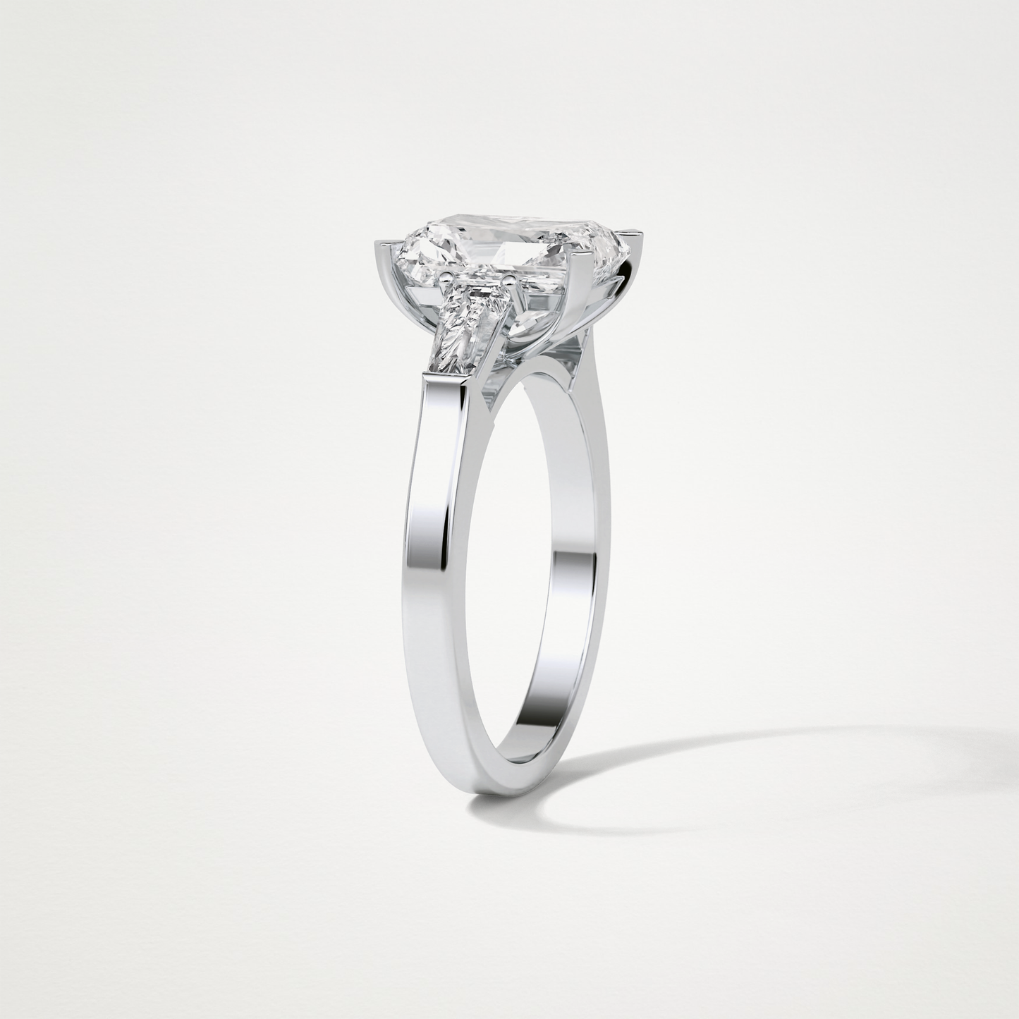 Radiant Three Stones Moissanite Engagement Ring – 2.3 CT Lab-Created Brilliance in 10K/14K/18K Gold 5