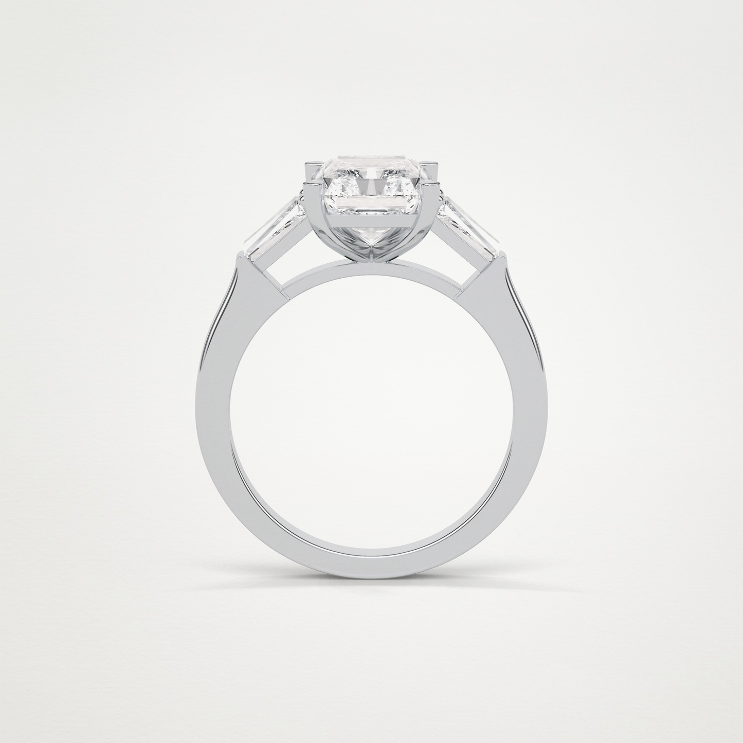 Radiant Three Stones Moissanite Engagement Ring – 2.3 CT Lab-Created Brilliance in 10K/14K/18K Gold 7